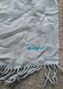 Light Blue Scarf with Tassels
