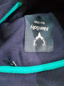 Navy Blue Allen Solly Polo T-Shirt For Men's