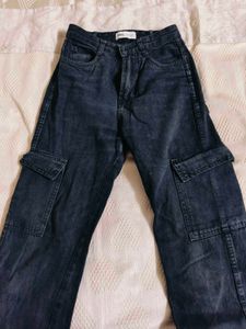 Black Cargo Jeans