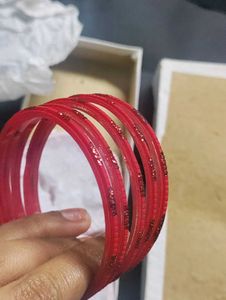 Glass Bangles- Yellow and Red