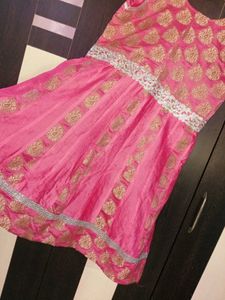 Pink Embellished Kurta