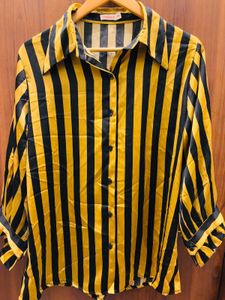 Stylish Striped Button-Up Shirt