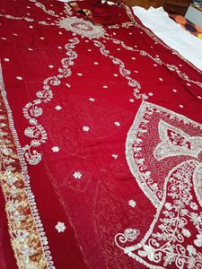 🇳🇿💫🎀 Y2K Stunning Embroidered Maroon Saree