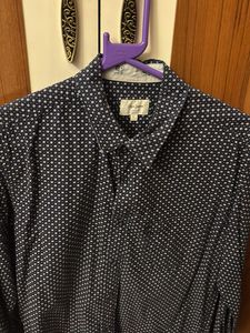 Men's Navy Blue Patterned Shirt