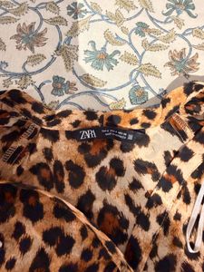 Zara Leopard Print Blouse