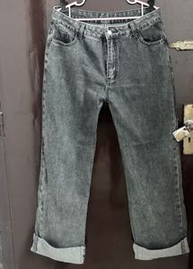 Womens Grey Wash Jeans