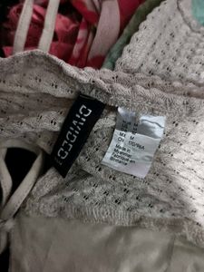 I. Stylish Tie-Front Textured Crop Top