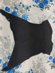Cute Black T-Shirt with Heart Detail