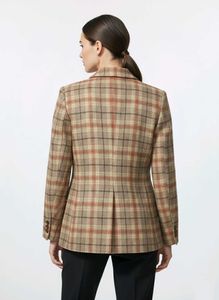 Plaid Cotton Blend Koren Coat.