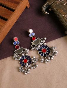 Boho Chic Flower Glass Earring