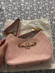 Guess Pink Embossed Shoulder Bag