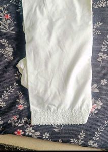 Elegant White slawar with lace
