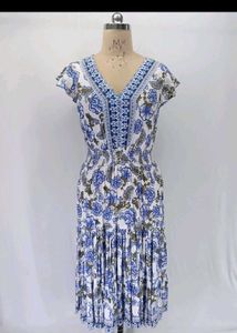 Boho Floral Midi Dress