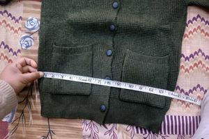 Olive Green Cardigan with embroidery on sleeves✨✨