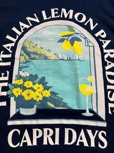 Navy Blue "Capri Days" Graphic T-Shirt