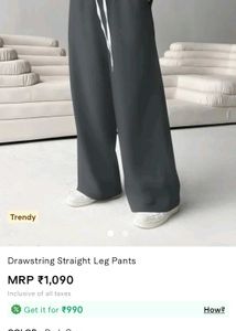 Trendy Drawstring Straight Leg Pants