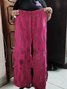 Vibrant Pink Palazzo Pants and Kurti