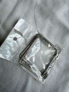 Silver Square Hoop Earrings