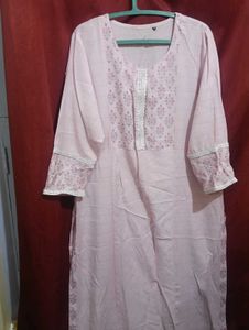 Pretty Pink Printed Kurta