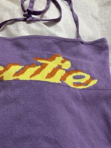 Cute 'Cutie' Y2K Halter Top
