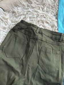 Olive Green Skinny Fit Pants