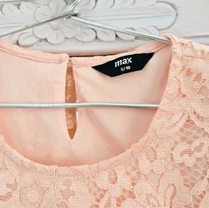 Max Peach Lace Dress