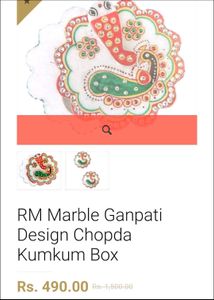 Ganesha Marble Container