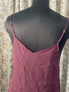 Women's Maroon Spaghetti Strap Top