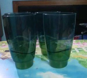 Set of 4 Green Tumbler Glasses New without tags