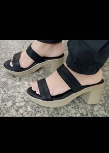 Chic Black Block Heel Sandals 3 inch
