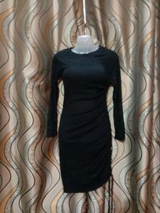 Korean Black Bodycon Dress