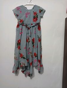 Girls Flower Print Dress