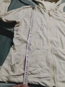 Cream Zip-Up Hoodie