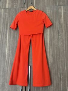Orange Flared Co Ords