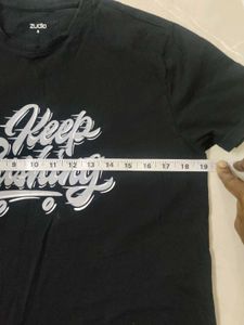 Black "Keep Pushing" Graphic T-Shirt