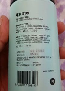 Cureskin Gentle Cleanse Face Wash