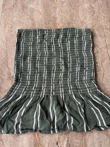 Green Striped Skirt
