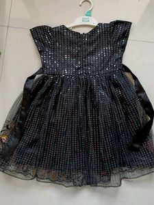 Sparkly Black Embroidered Dress