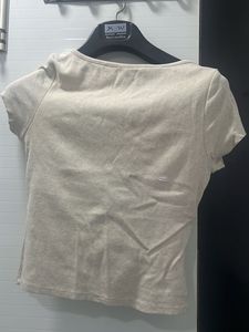 Ribbed Scoop Neck padded Cropped Top