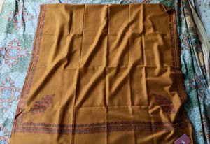 Embroidered Mustard Yellow shwal