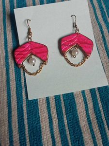 Pink Pearl Drop Earrings