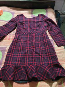 Red Plaid Fit &amp; Flare Dress