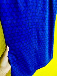 Blue Round Neck T-shirt For Women