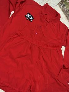 Red Eye Patch Shirt & Shorts Set