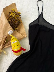 Sheer Black Camisole Slip
