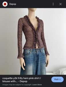 Sheer y2k Vintage Top