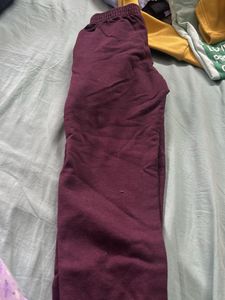 Burgundy Casual Pants