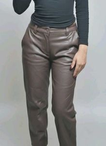 Faux leather pants