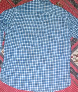 Benetton Men Checkered Casual Blue