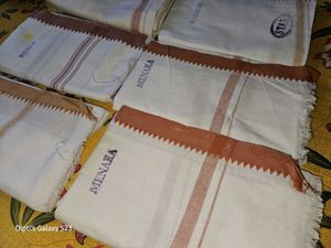 6 White Pure Cotton Gamchhas (Towel)